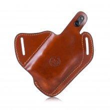 Timeless Cross-Draw Leather Holster for Guns with Lasers or Lights Plus Red Dot Sights