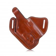 Timeless Cross-Draw Leather Holster for Guns with Lasers or Lights Plus Red Dot Sights