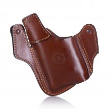 PREMIUM Stable Easy On IWB Leather Holster for Gun with Light