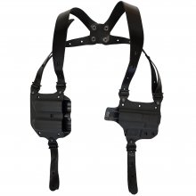 Horizontal Kydex Shoulder Holster with Double Mag Pouch