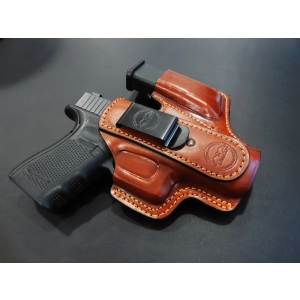 Appendix Carry Concealed Open Top Leather Holster with Magazine Pouch