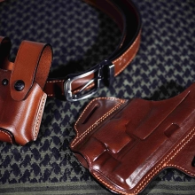 Leather Open Carry Set for Gun with Light