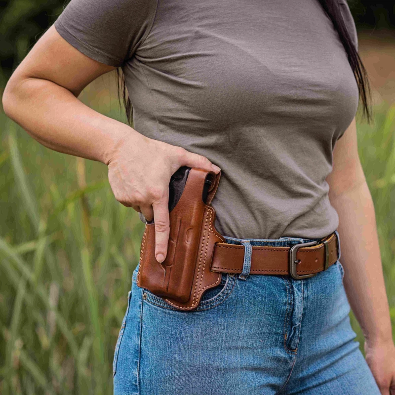$ 245.95, | Leather Open Carry Set for Gun with Light