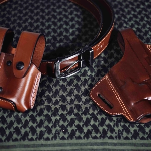 Leather Open Carry Set for Gun with Light
