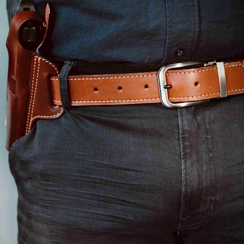 Leather Open Carry Set for Gun with Light | Falco