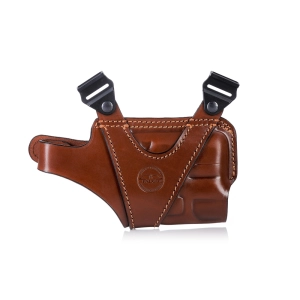 Leather Horizontal Shoulder Carry Set for Gun with Light