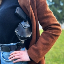 Roto shoulder holster for the gun with light or laser